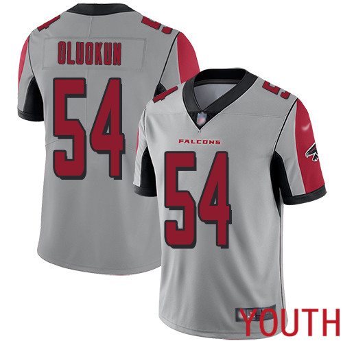 Atlanta Falcons Limited Silver Youth Foye Oluokun Jersey NFL Football #54 Inverted Legend->youth nfl jersey->Youth Jersey